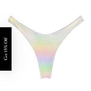 Naked Swimwear Brigitte Bottom - Iridescent Metallic Size M